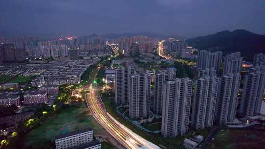 杭州萧山夜景航拍