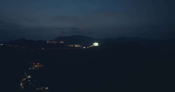 航拍西江千户苗寨夜景