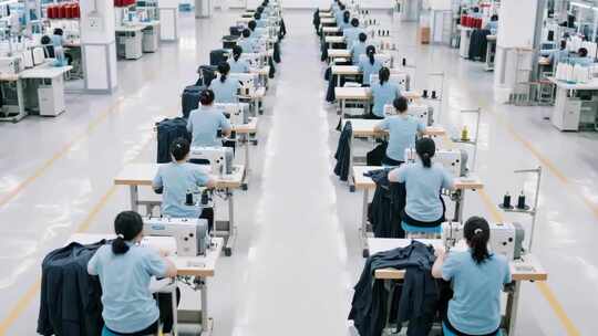 纺织服装工厂自动化生产车间