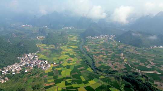 桂林山水阳朔风光中国航拍