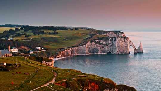 Etretat，诺曼底，海岸，海