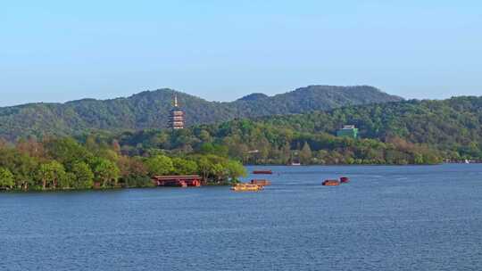 航拍杭州西湖景区