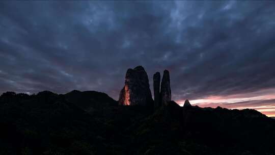 江郎山日出