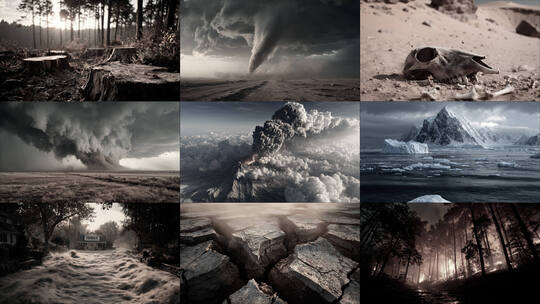 极端自然灾害与环境破坏4k高清在线视频素材下载
