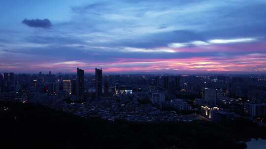 夜幕降临的佛山航拍