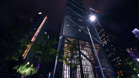 夜晚城市街道开车街景城市夜景4k视频素材