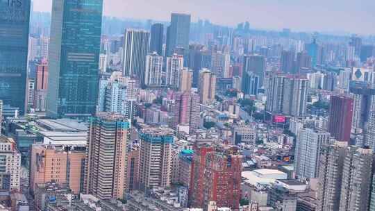 湖南长沙湘江市区高楼大厦航拍万达广场湘江视频素材模板下载