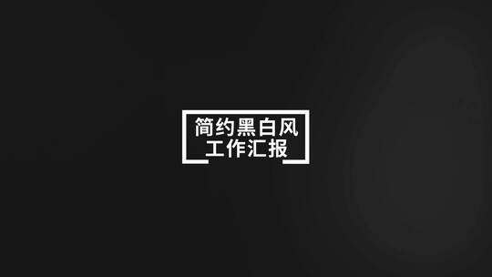 简洁黑白风工作汇报图文（黑白风工作汇报）AE视频素材教程下载