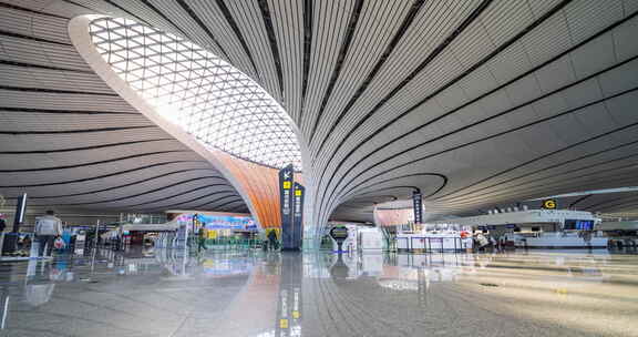 北京大兴机场延时摄影