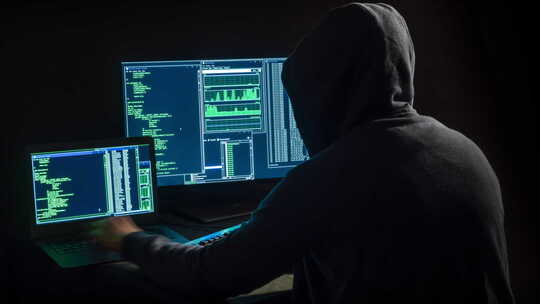 黑客盗窃数据视频素材模板下载