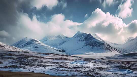雪山自然风光全景
