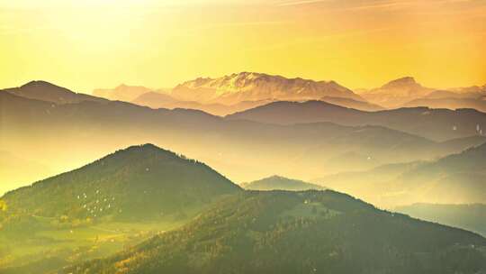 日出夕阳云海青山绿水大美山河山川