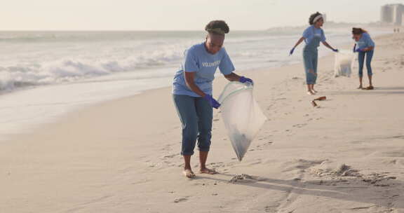 志愿者，海滩和垃圾清洁，团队合作，为社区