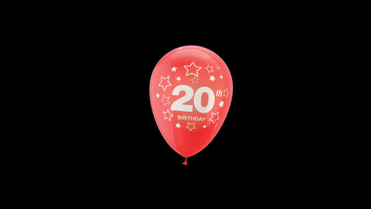 生日庆祝活动-带有生日数字的气球