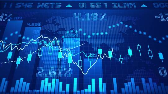 金融数字分析图表循环背景