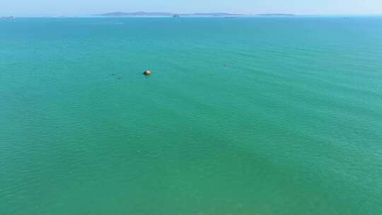 东海大海海边海水海浪沙滩海滩航拍风景唯美