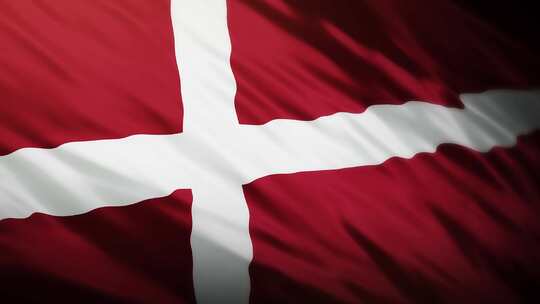 丹麦国旗挥舞-4K