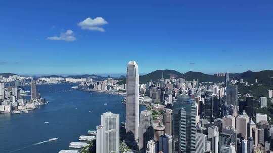 香港维多利亚港航拍