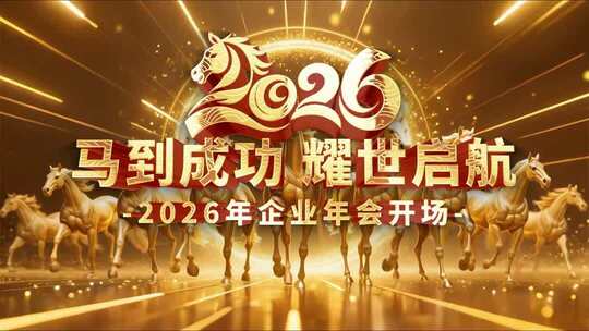 2026年会盛典倒计时马到成功年会开场