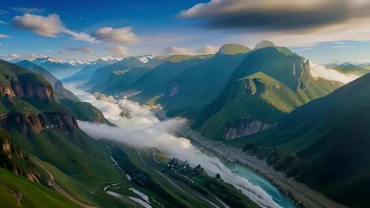 山脉山川河流青山绿水