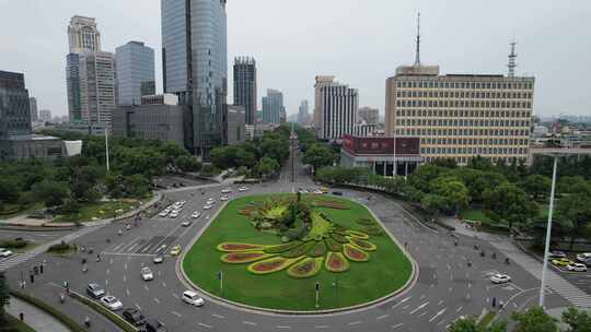 江苏南京城市风光高楼建筑航拍