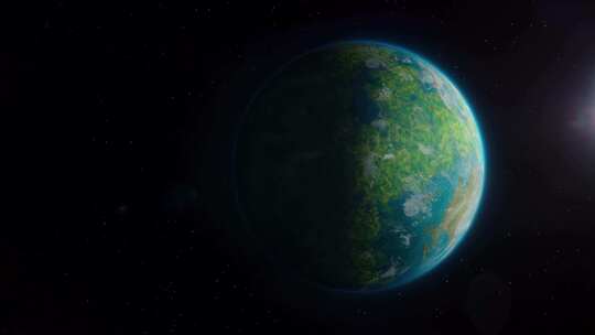 绿色星球太空地球宇宙