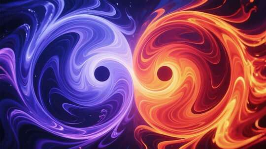 双色流体漩涡动画素材