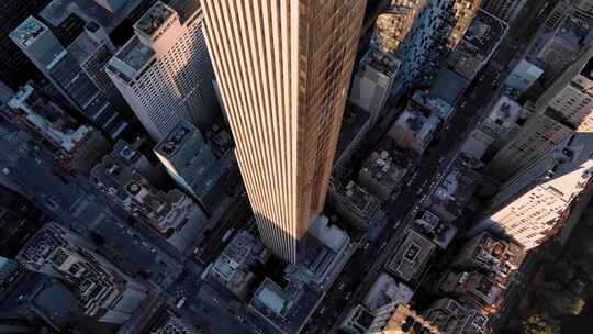 城市航拍纽约曼哈顿施坦威大厦摩天大楼街道视频素材模板下载