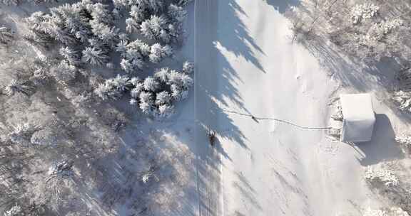 长白山雪岭景区航拍