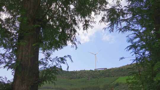 金华东白山风车风景