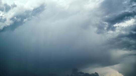 延时天空云层翻滚天气变换积雨暴雨下雨 (1)