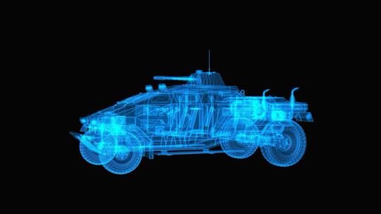 坦克三维立体模型元素展示AE视频素材教程下载