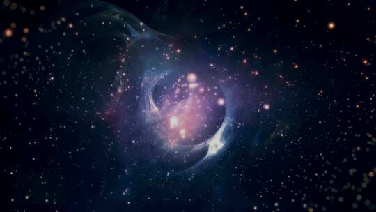 4k紫色星系星星运动背景