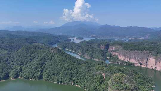 福建大金湖丹霞地貌国家地质公园航拍