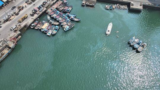 航拍 福建 泉州 晋江 深沪湾 港口 码头海岸