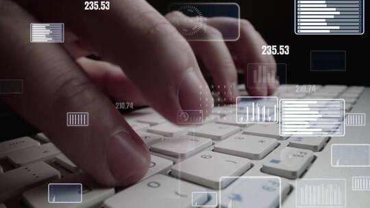 商业大数据与财务分析的计算机创意可视化视频素材模板下载