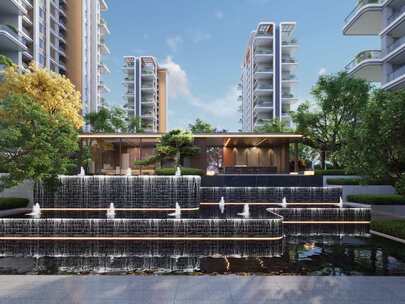 高端住宅水景绿化景观漫游