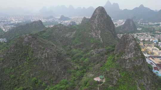 广西桂林西山4A景区航拍