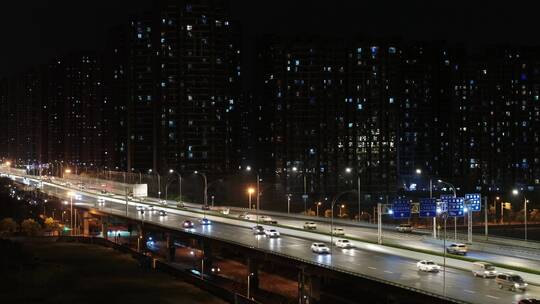 武汉市航拍红庙立交桥桥梁高楼大厦视频素材模板下载