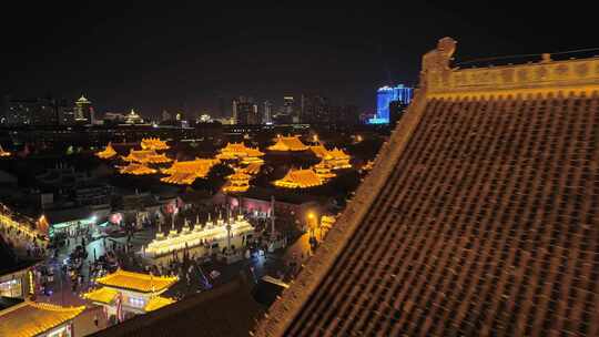 内蒙古呼和浩特大召无量寺4k夜景