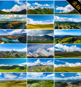 4K新疆 大美新疆 新疆风光延时实拍合集高清在线视频素材下载