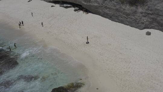4K巴厘岛海岛佩妮达岛海浪航拍风光视频素材模板下载