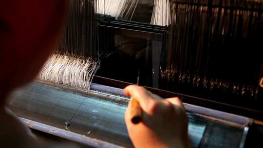 纺织厂 纺纱女工 传统纺织厂视频素材模板下载