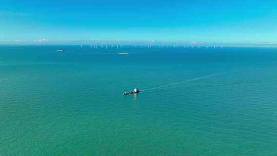 航拍汕头南澳岛大桥海滩