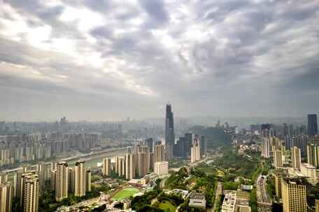 陆海国际 摩天大楼 航拍重庆 西南第一高楼