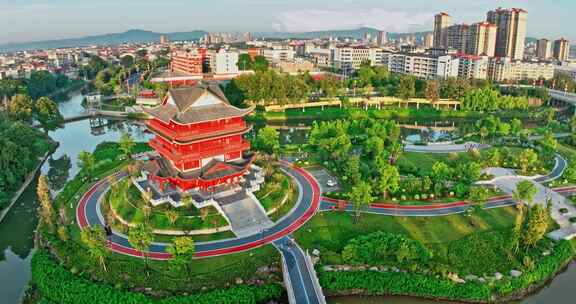 江西瑞金城市航拍大景0191