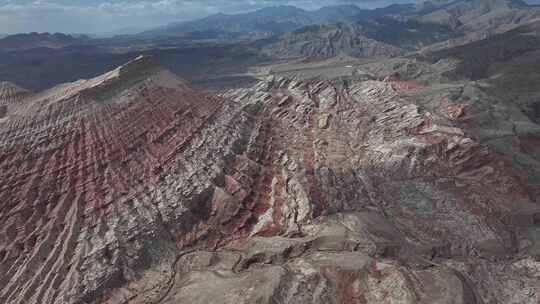 新疆乌恰县五彩山航拍