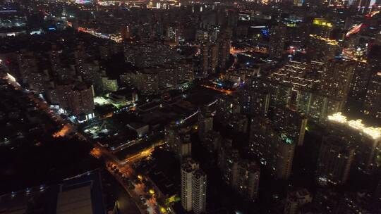 徐汇区宜山路钦州北路夜景航拍