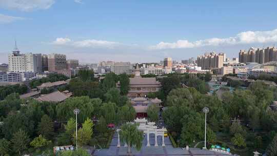 甘肃张掖大佛寺4A景区航拍