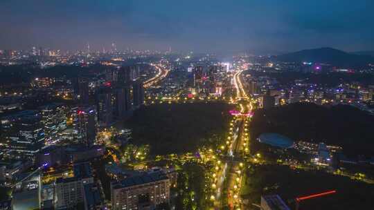 广州黄埔科学城夜景延时